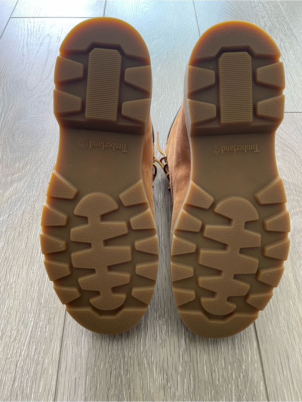 Timberland Wheat/Tan Nubuck Lace-Up Boot with Black Collar - Picture 8 of 11